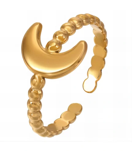 gold moon ring