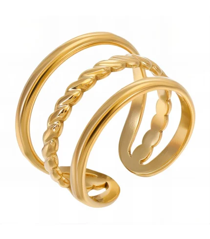 gold triple band ring