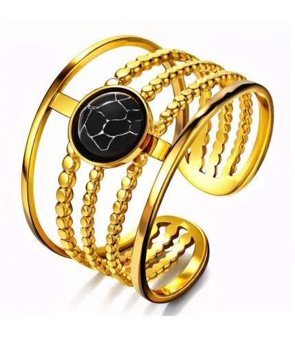 black stone ring