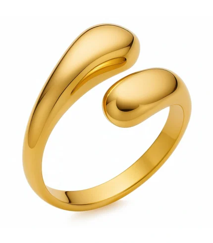 gold teardrop ring