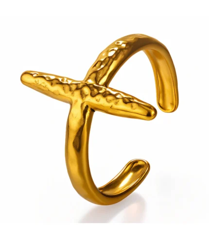 hammered gold ring