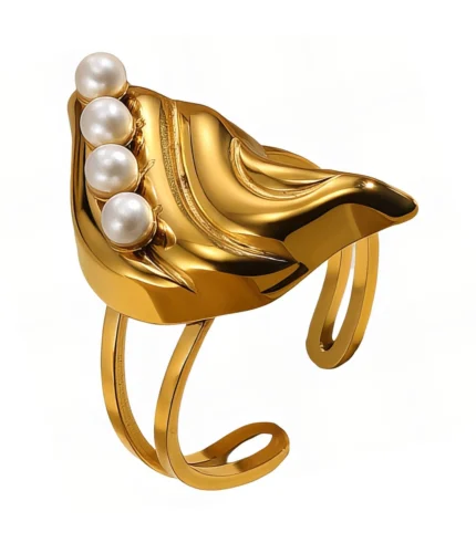 gold wave ring