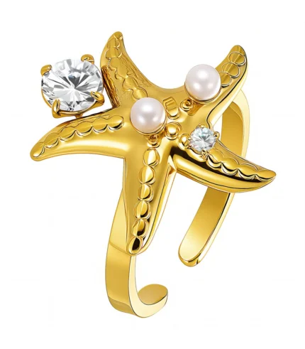 starfish cz ring