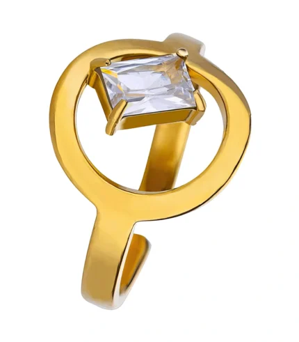 baguette cz ring