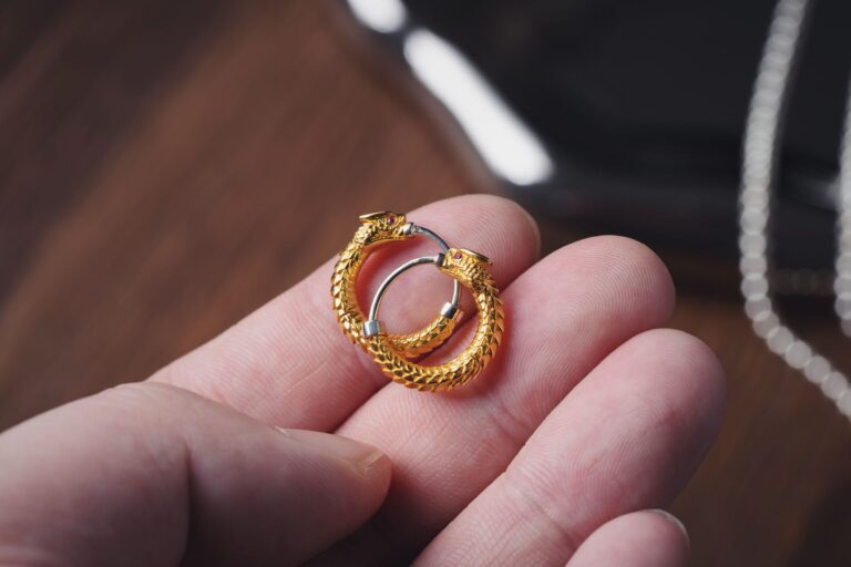 gold huggie earrings
