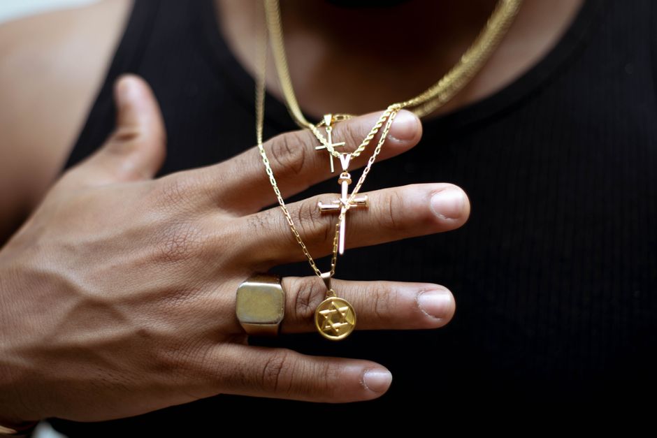 gold ball ring